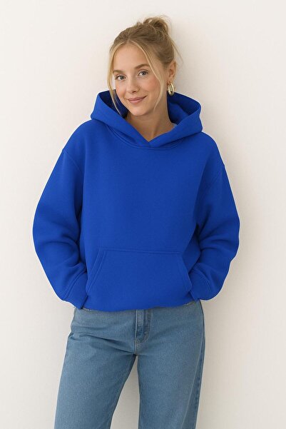 BENROMA 3-нишка джърси унисекс суитшърт с качулка