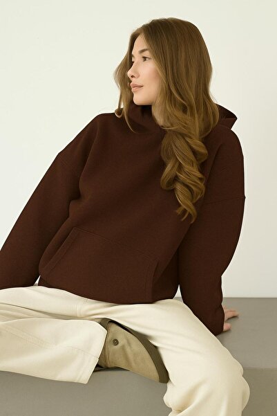 E-ROMA Hanorac unisex din bumbac pieptănat cu 3 fire