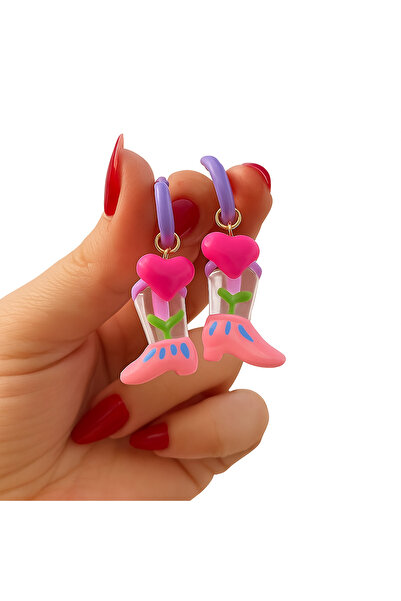 Venus Design Cam Çizme Küpe