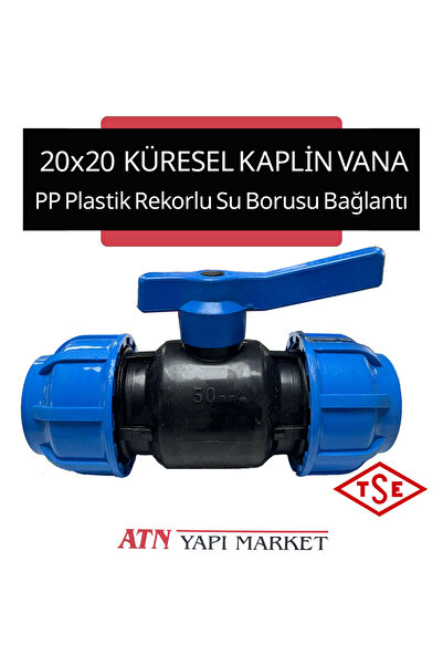 ATN 20x20 PP Plastik Küresel Kaplin Vana Rekorlu Su Borusu Bağlantı Parçası -...