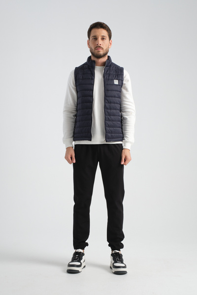 Shooter Sportswear Men's Lightweight Puffer Vest Regular Fit Zippered Navy Blue