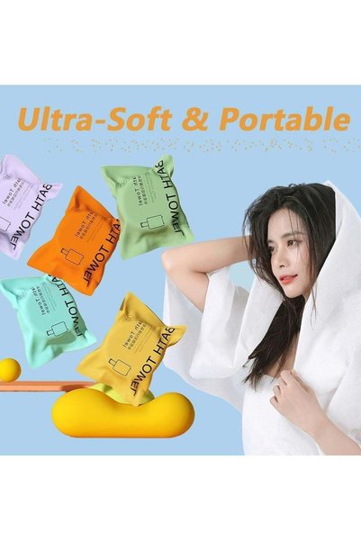 Generic Large Compressed Towel, 55 x 27'' Disposable Cotton Bath Towels,Porta...
