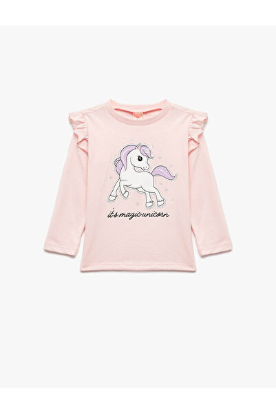 Koton Pembe Kız Bebek Sweatshirt 6WMG10119AK