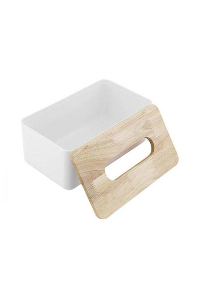 Generic Rectangular Tissue Box White/Brown 23x13x10centimeter