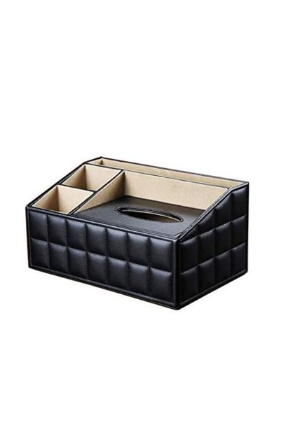 Generic Multi Functional Tissue Box Napkin Case Holder Paper Rack PU Leather ...