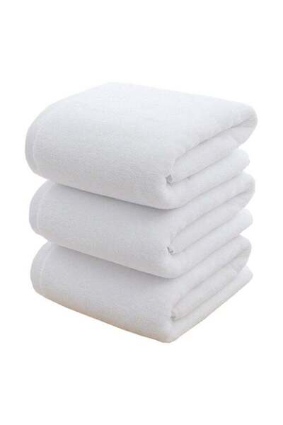 Generic 3-Piece Turkish Cotton Bath Towels White 70x140cm