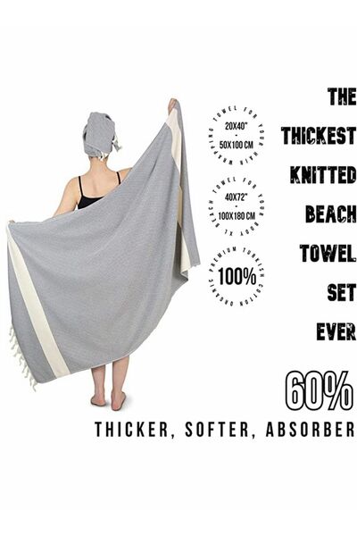 Generic HomarKet Turkish Beach Towels Blanket Large Absorbent Bath Towel 100% Organic Cotton Soft Travel To