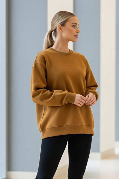 COMBİNE MİCHAİL Дамска широка зимна блуза в цвят горчица