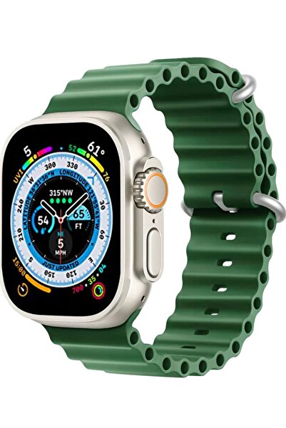 Generic UCHUANG for Apple Watch Band Strap 42mm 44mm 45mm 49mm Ocean Soft Silicone Wristband Sport Replacem