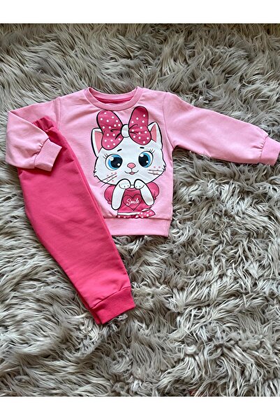 Cyber Girl's Trendy Casual Cotton Water-Based Bottom and Top Set Seasonal Ages 1-4