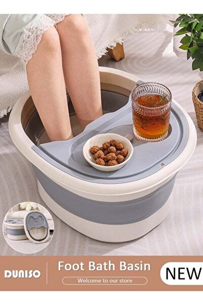 Generic DUNISO Collapsible Foot Soak Tub Foldable Foot Bath Tub With Cover La...