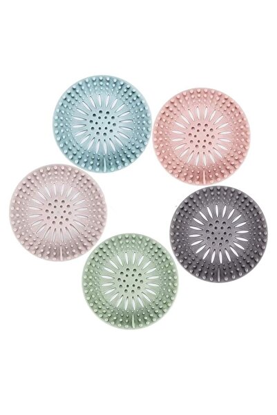 Generic SYOSI Drain Hair Catcher 5 Pack Sink Drain Strainer Silicone Drain Covers Drain Protector for Bathr