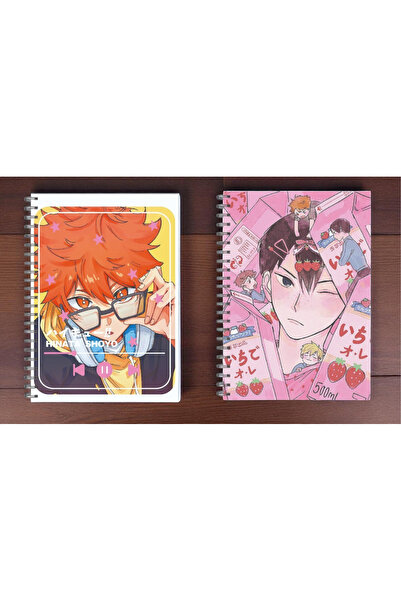 nihonwosekai 2 Pcs Haikyu Anime Spiral Notebook A5 Size 50 Sheets