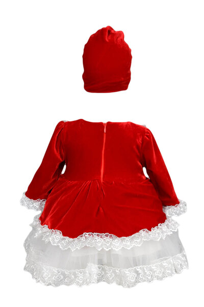 fantasialand Baptism dress, Duchess model, red color