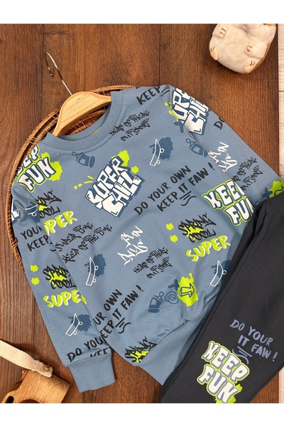 Kids Kingdom Cotton Crew Neck Casual 2-Piece Boys' Set