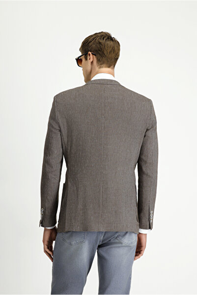 Kiğılı Αθλητικό μπουφάν με ρίγες από λινό με κανονική εφαρμογή