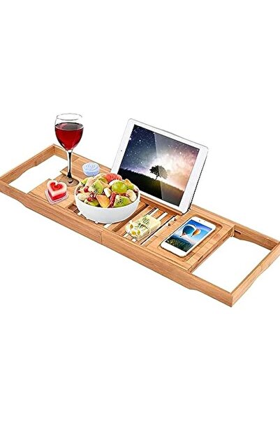 Generic Hihonor Bathtub Tray Bamboo Bathtub Stand Holder Adjustable Bath Tray...