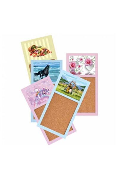 Ant 569 30x60 Renkli Mdf Çerçeveli Mantar Pano