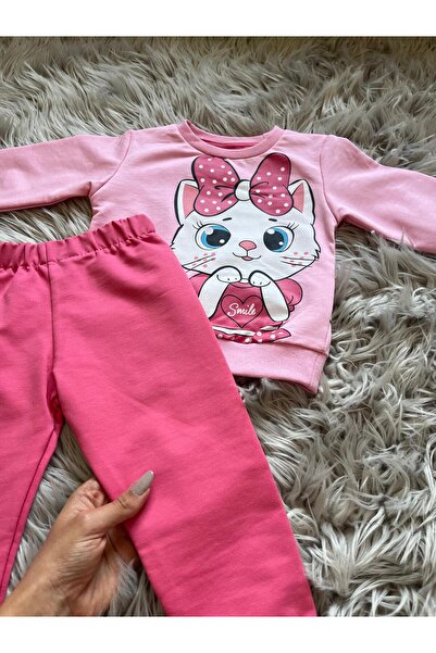 Cyber Girl's Trendy Casual Cotton Water-Based Bottom and Top Set Seasonal Ages 1-4