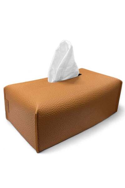 Generic Leather Tissue Box Cover — Masafi Tissue Included | Tissue Box Holder...