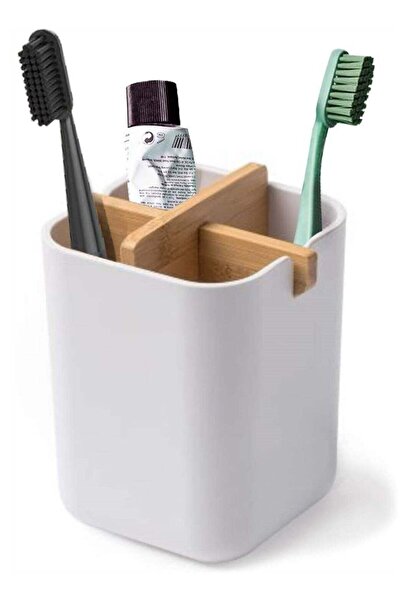 Generic SYOSI Bamboo Toothbrush Holder, Multifunctional Electric Toothbrush Holder, Naturally Tough Eco Fri