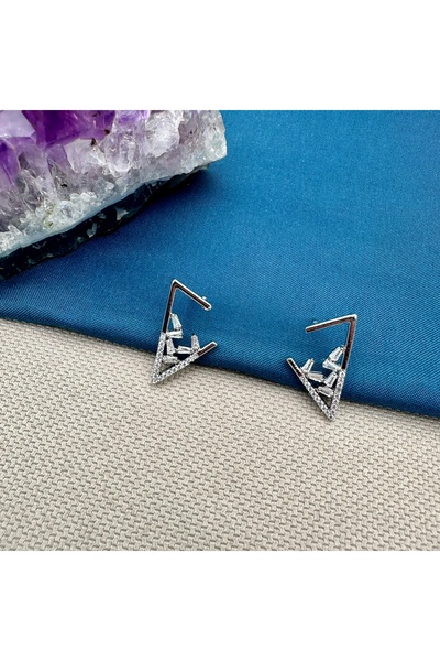 Opia Takı & Aksesuar Zircon Stone Triangle Earring