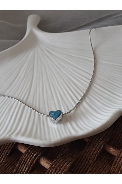 Othes قلادة من الفولاذ المقاوم للصدأ على شكل قلب من الفولاذ المطلي بالمينا عل...