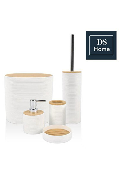 DS Home&Design طقم حمام بيضاوي مكون من 5 قطع من إيفا