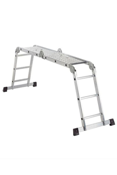 STRATEGIC Scara profesionala multifunctionala 4x3 trepte + Platforma, aluminiu, pliabila, lungime maxima 3.5 m