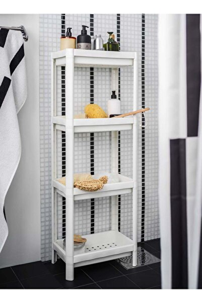 Generic R.VIHAN 4 Layer Shelving Unit Shelf Shower Caddy Corner Bathroom Plastic Kitchen Bathroom Storage r