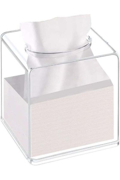 Generic Tissue Box Square - Acrylic Square Transparent Tissue Box Holder Case...