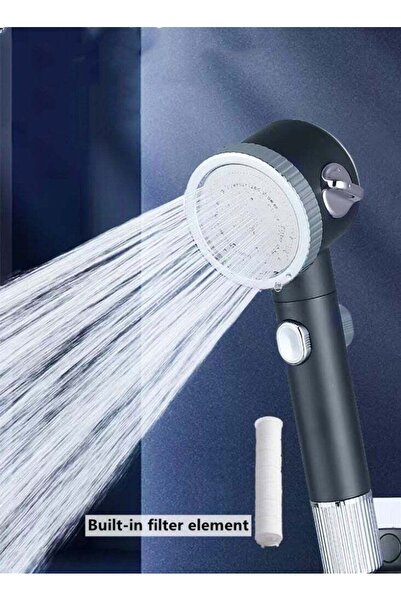 Generic 1-Piece Multifunction Handheld Spray Spout Shower Head ABS Grey/Silve...