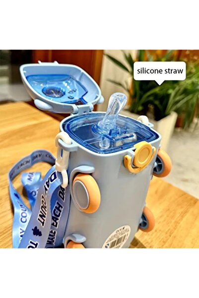 Tatlı Sebep Teddy Bear Bus Water Bottle with Bottle Strap 500 Ml.