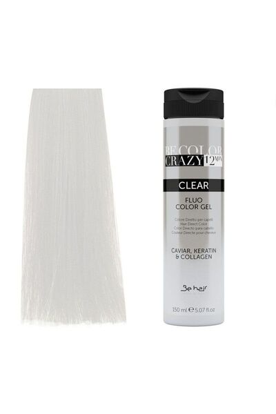 Be Hair Vopsea de păr neutră, semipermanentă sau directă - Be Color Crazy 12 Minute Clear 150ml - Be Hair