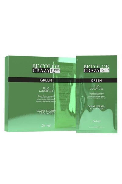 Be Hair Hair Dye Green Semi-Permanent or Direct - Be Color Crazy 12 Minute Green 30ml - Be Hair