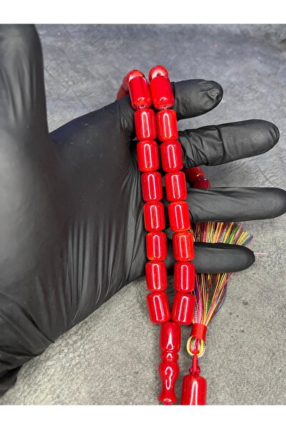 Mos Tespih Large Size High End Moire Thread Tasseled Crimping Amber Prayer Beads