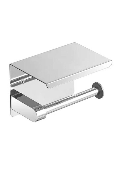 Generic Toilet Paper Holder With Shelf Toilet Roll Holder Stainless Steel Tis...