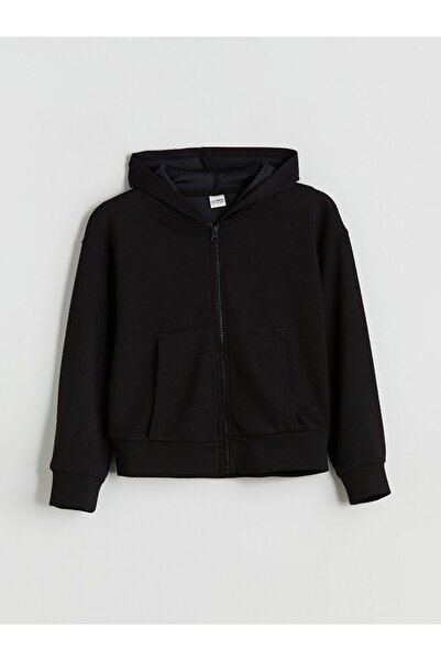 LC Waikiki Hooded girl's zippered sweatshirt