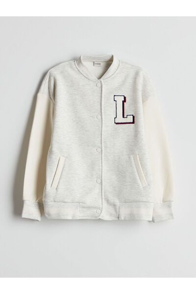 LC Waikiki Lcw Kids Los Angeles Printed Girl's Varsity Jacket
