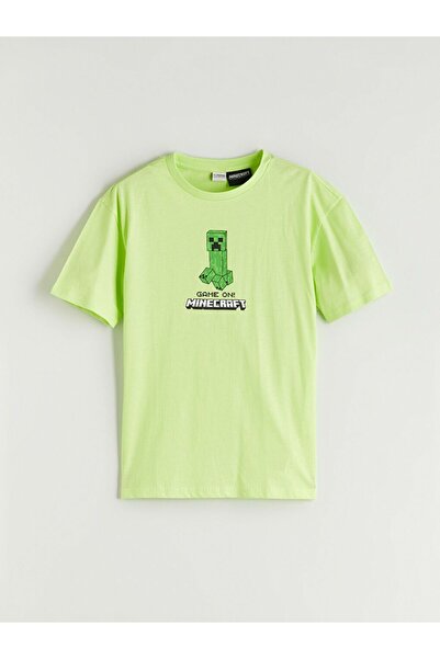 LC Waikiki LCW Kids Minecraft Štampano majica za dečake