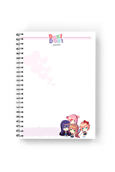 nihonwosekai 2Pcs Doki Doki Literature Club Anime Spiral Notebook A5 Size 50 Sheets