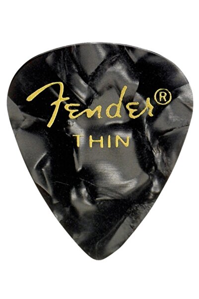 Master Music 351 Premium Celluloid Picks Black Moto - Thin - 1 Adet Pena