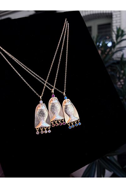 Miltonia 925s Antik Balık Figür Mistik Gümüş Kolye