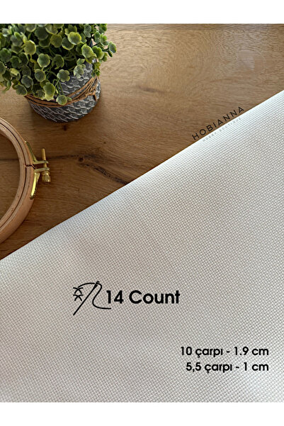 Hobianna Etamin Kanaviçe Kumaşı Aida 14 Count - 100x150cm