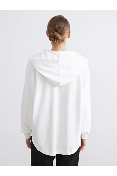 LC Waikiki Hooded Oversize Women's Zippered Sweatshirt