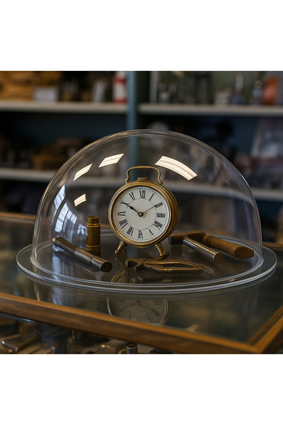 Pleksi Marketi Pleksi Şeffaf Yarım Küre 40 cm Çap--1 Adet--