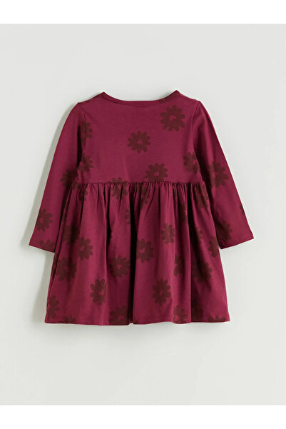 LC Waikiki Bisiklet Yaka Baskılı Kız Çocuk Elbise