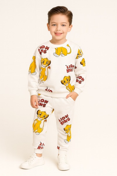 KAMİKAM 2 Ip Quality, Animal Print, Girl-Boy Child Set