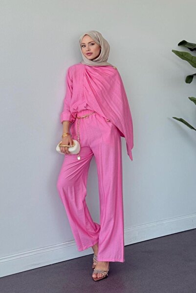 Şulemoda Giyim Σετ παντελόνι Nazlı ροζ