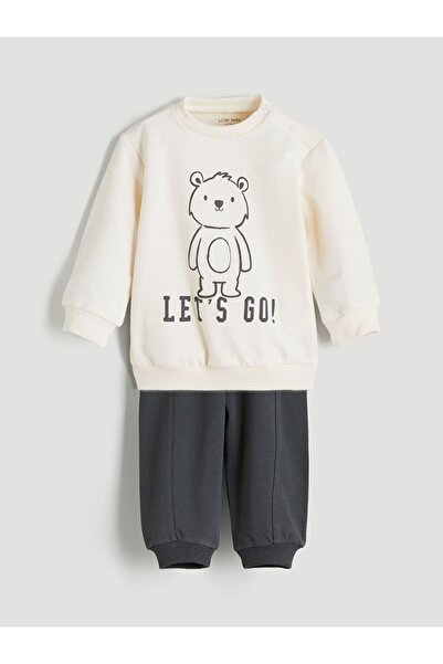 LC Waikiki Printed Baby Boy Sweatshirt and Sweatpants Set of 2